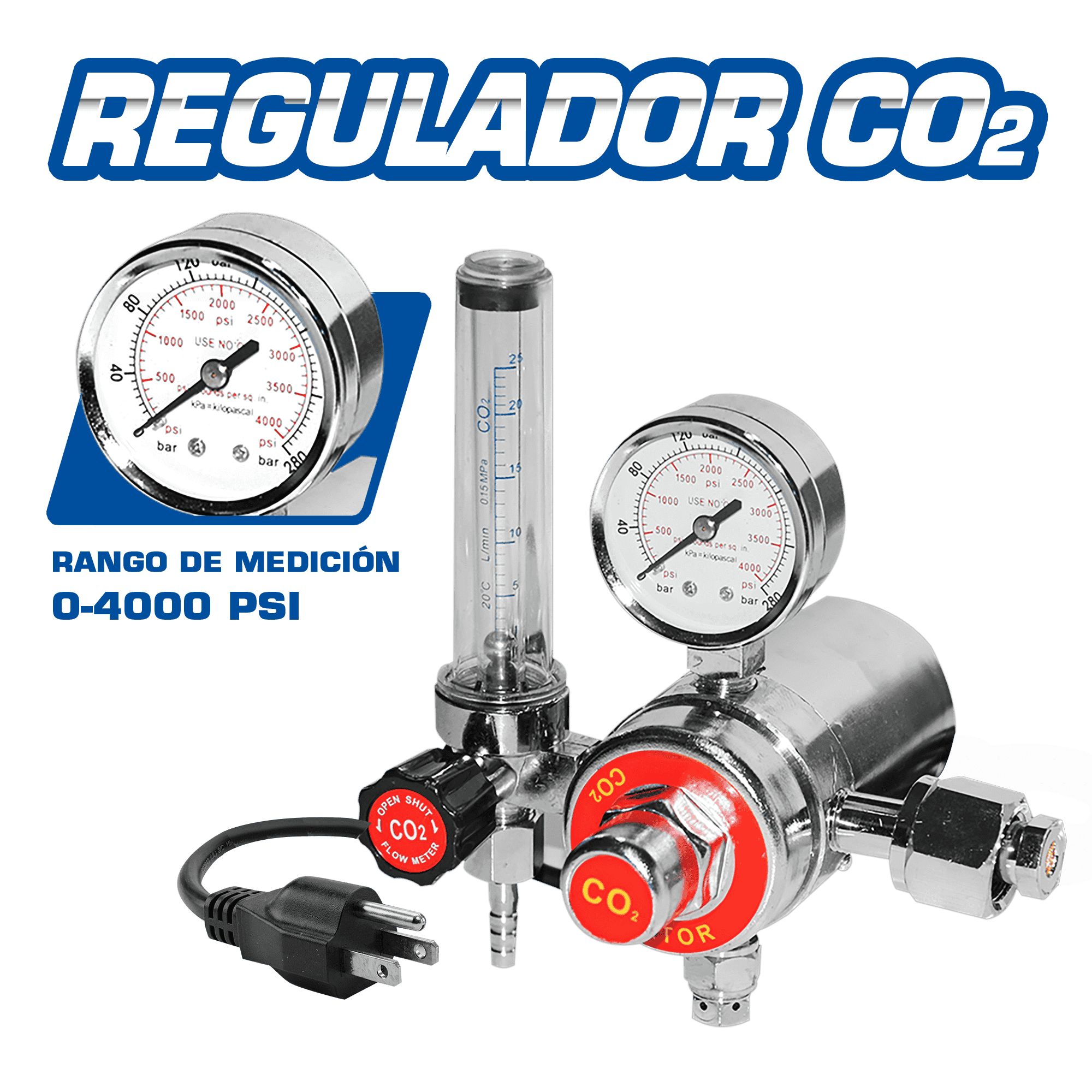 REGULADOR DE CO2 C/CALENTADOR 220V 60HZ