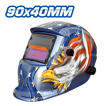 CARETA AUTOMATICA P/SOLDAR 90X40MM DIS AGUILA AMERICANA F. AZUL