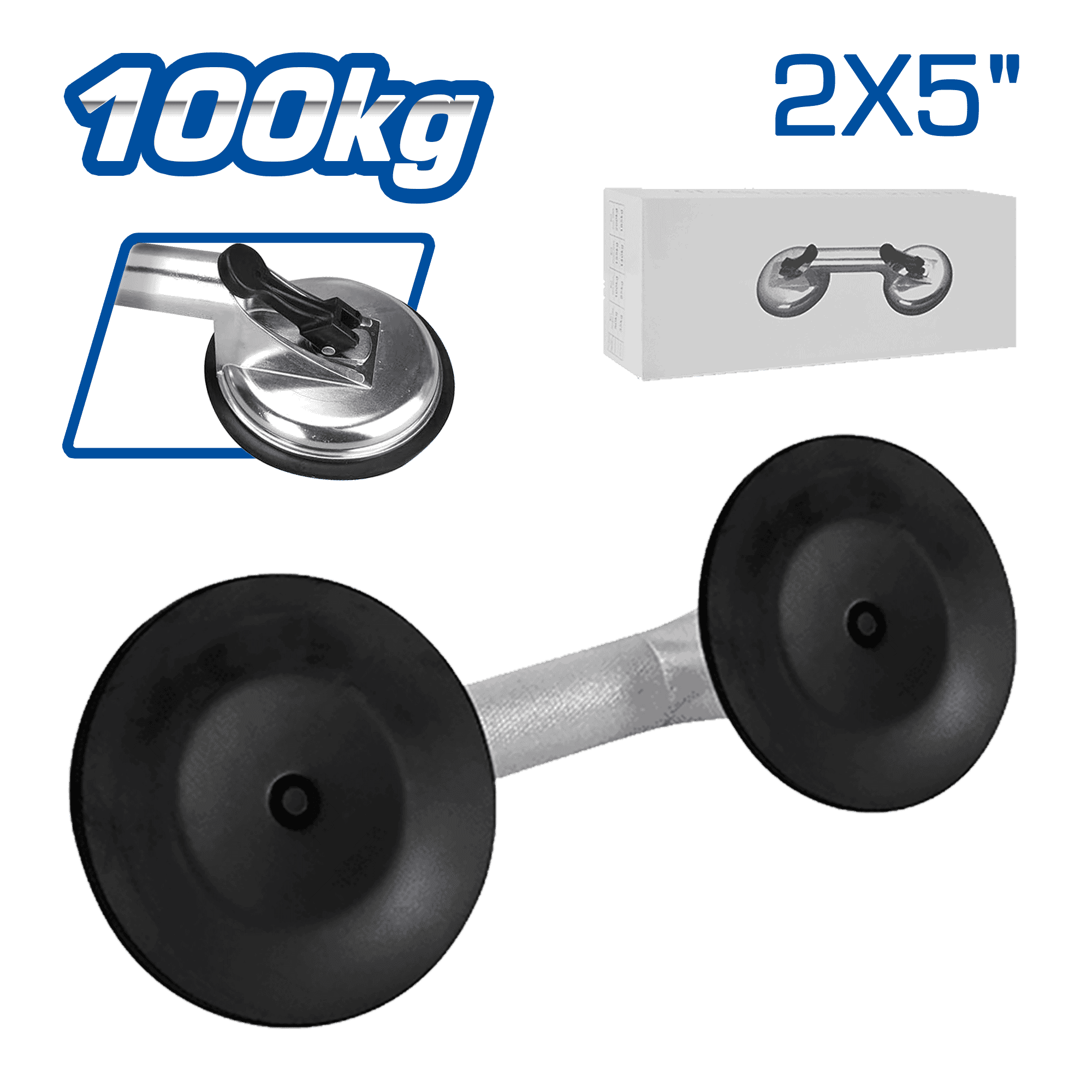 SUJETADOR PARA VIDRIO 2X5