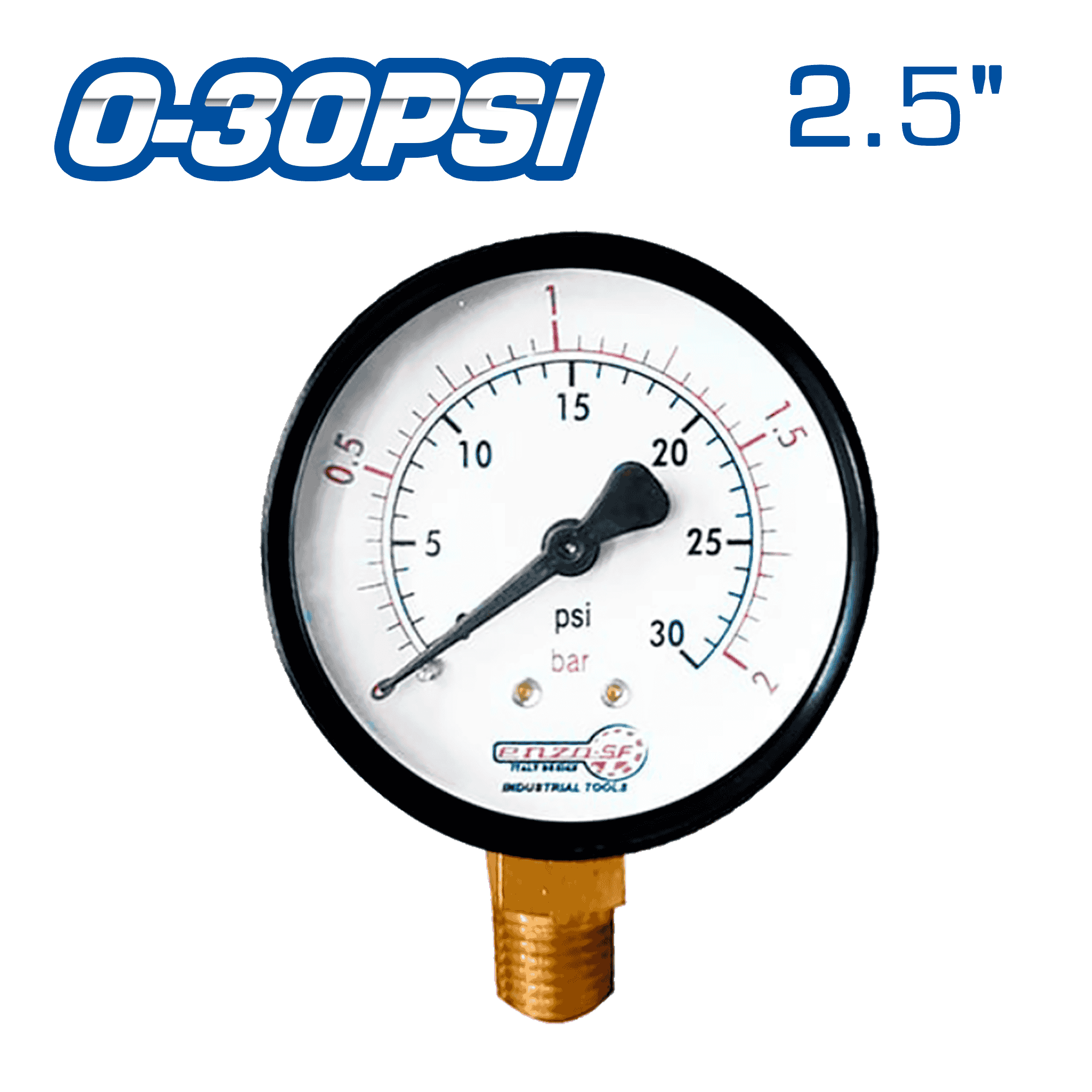 MANOMETRO DE AIRE 2.5PULG 0-30PSI