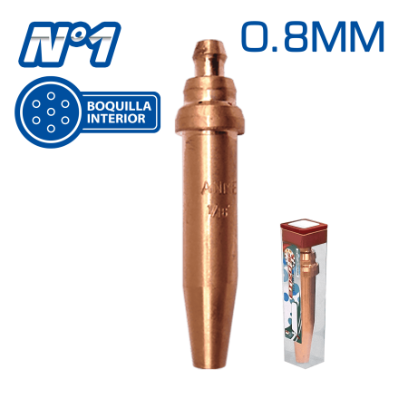 BOQUILLA DE CORTE ACETILENO ANME O: 0.8MM T/AG-1