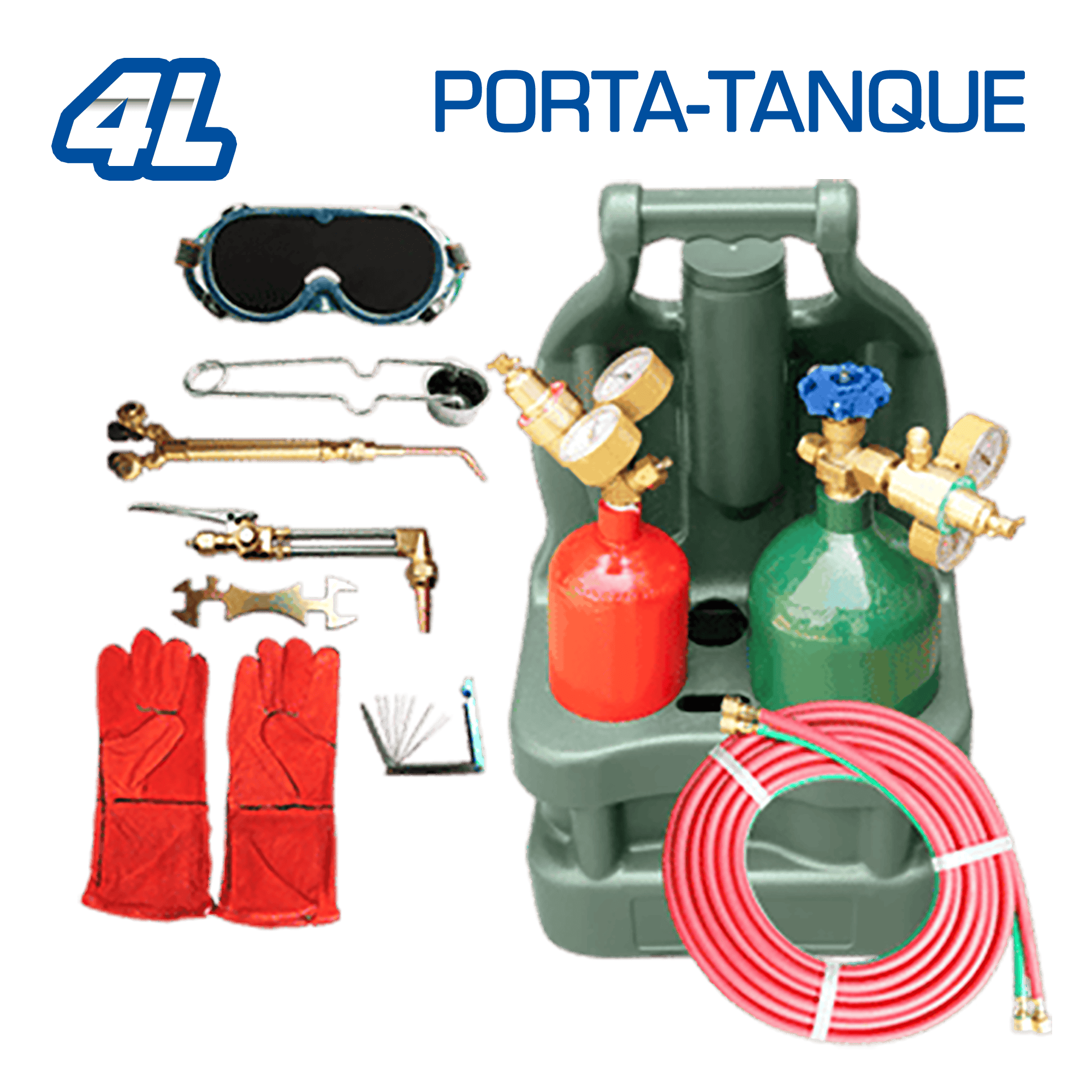 KIT OXICORTE PORTATIL C/TANQUES Y ACC C/GUANTES