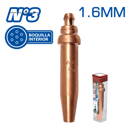 BOQUILLA DE CORTE ACETILENO ANME O:1.6MM T/AG-3