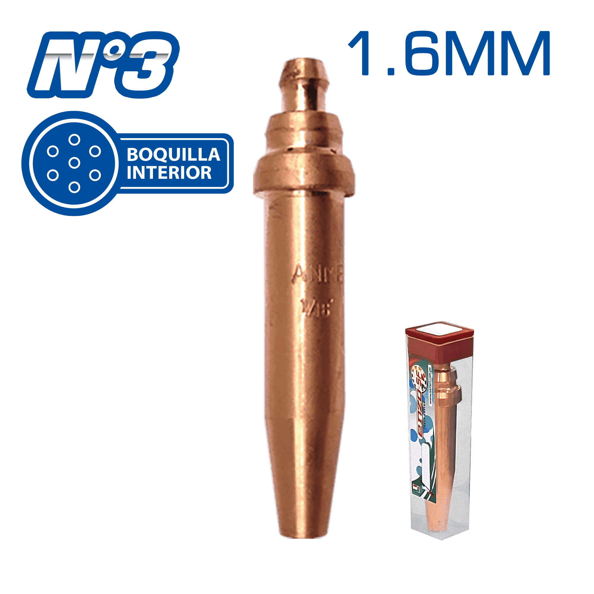 BOQUILLA DE CORTE ACETILENO ANME O:1.6MM T/AG-3