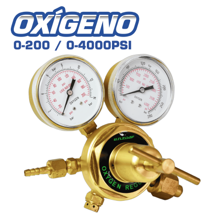 REGULADOR OXIGENO P/OXICORTE 0-200 / 0-4000 PSI
