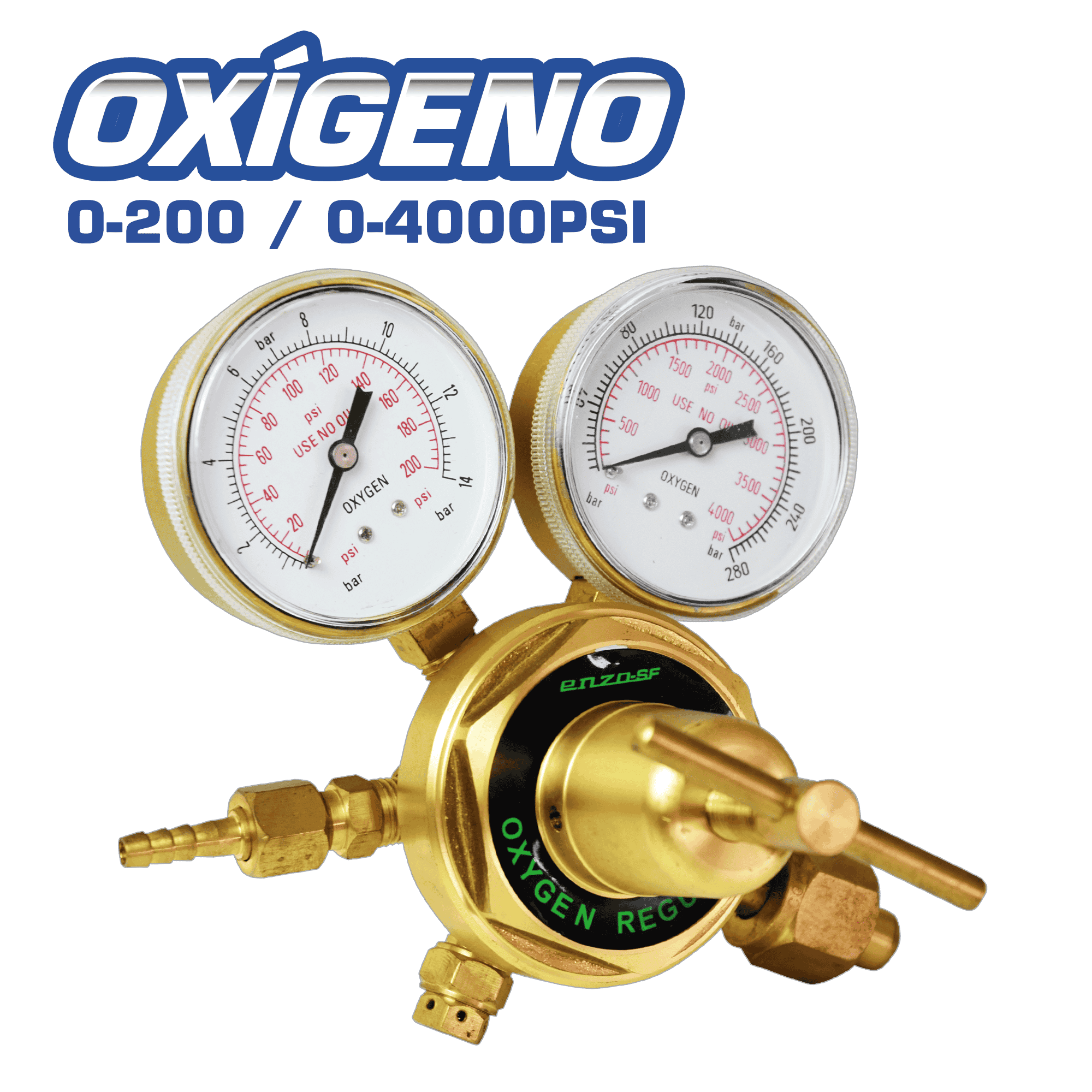 REGULADOR OXIGENO P/OXICORTE 0-200 / 0-4000 PSI