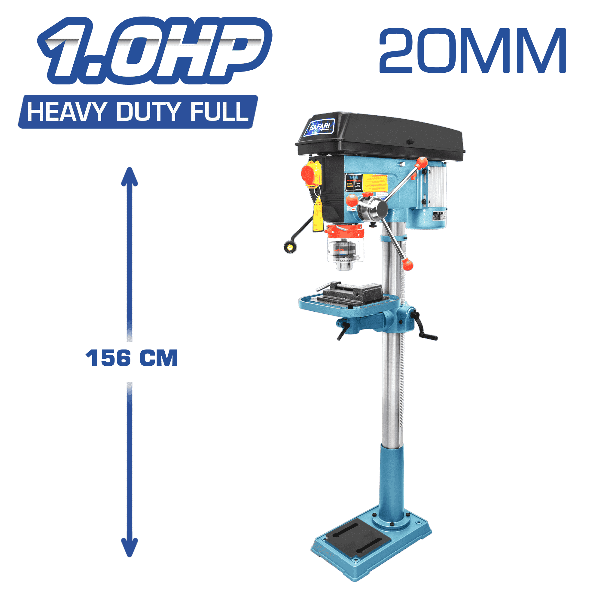 TALADRO BANCO 20MM 220V 1.0HP HEAVY DUTY FULL ALTO