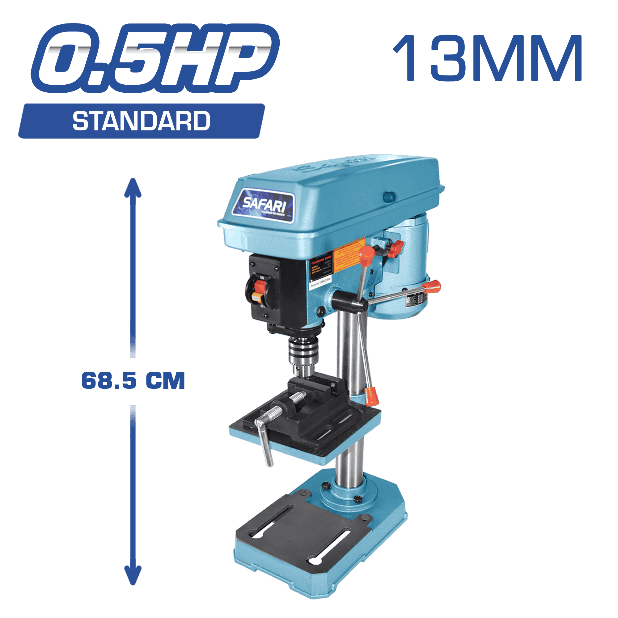 TALADRO BANCO 13MM 220V 0.5HP STANDARD
