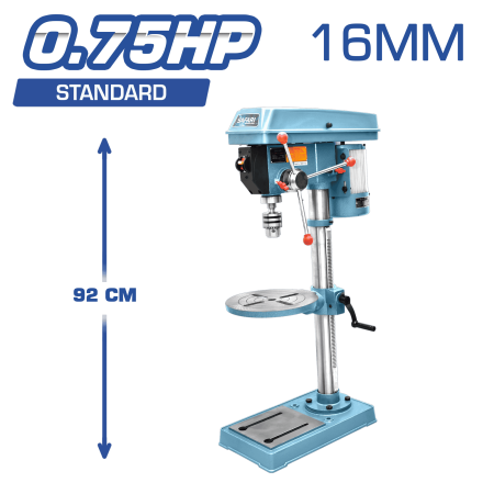 TALADRO BANCO 16MM 220V 0.75HP STANDARD