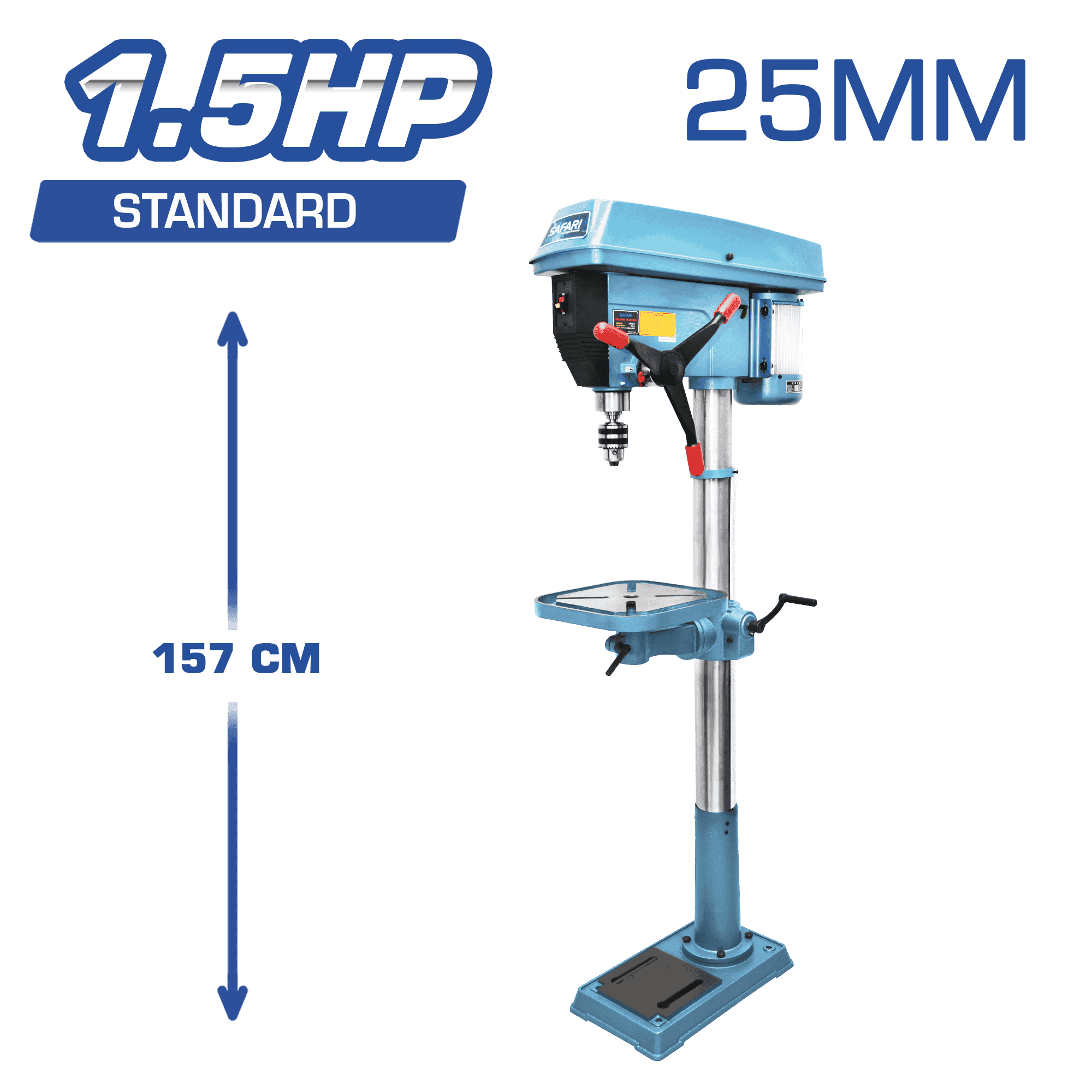 TALADRO BANCO 25MM 220V 1.5HP STANDARD