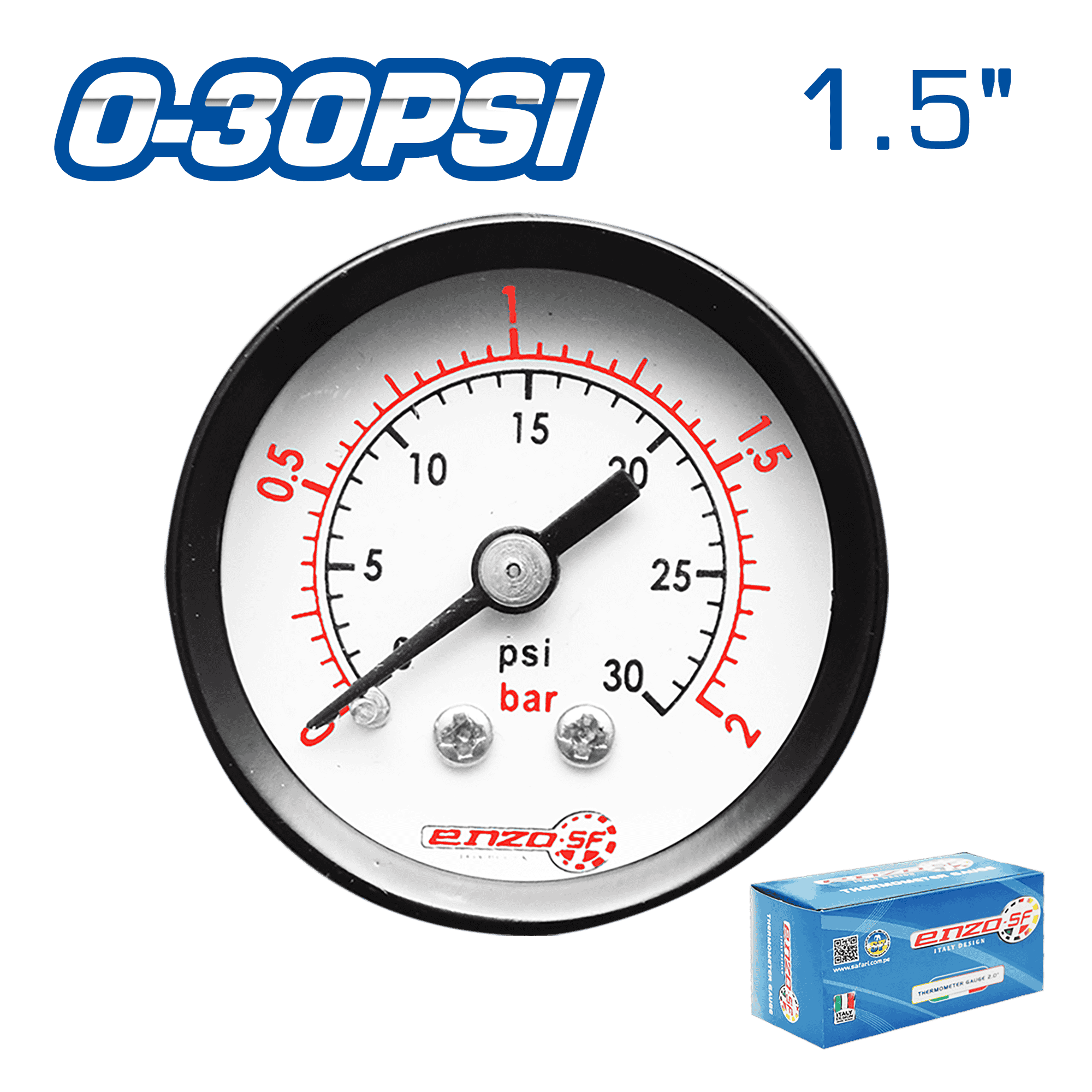 MANOMETRO 1.5PULG POSTERIOR 0-30PSI
