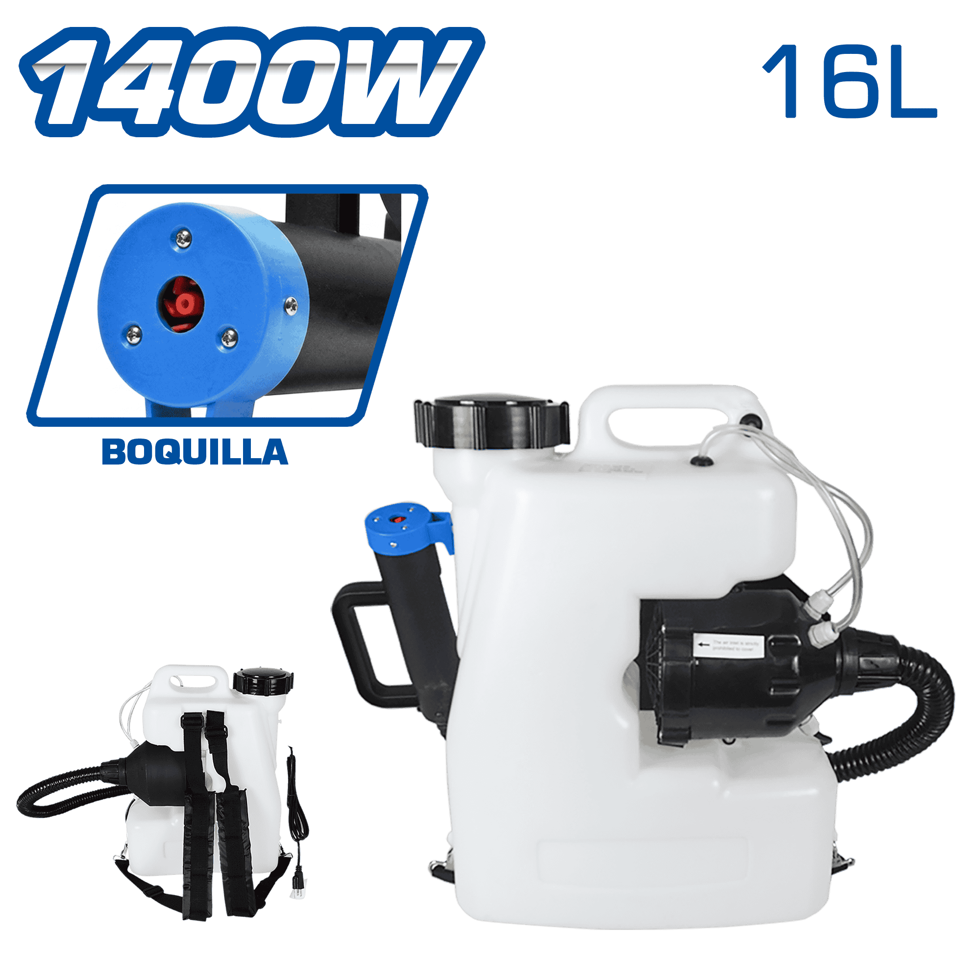 NEBULIZADOR ELECTRICO 16L 1400W 0-50 MIC