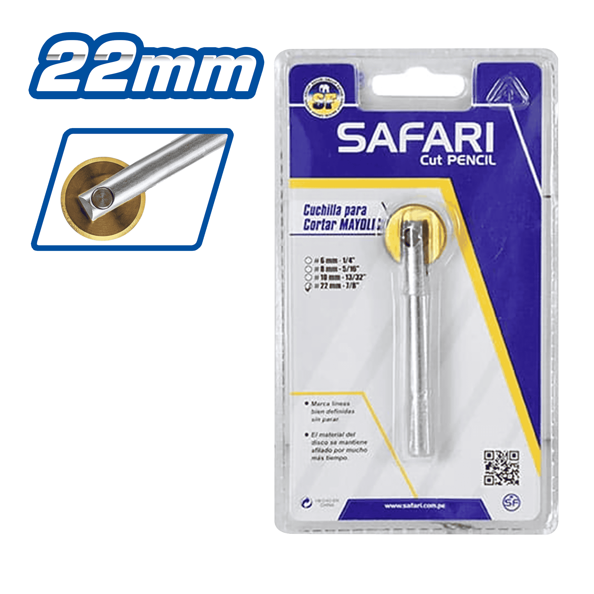 RODEL PARA CORTA MAYOLICA GOLD 22MM