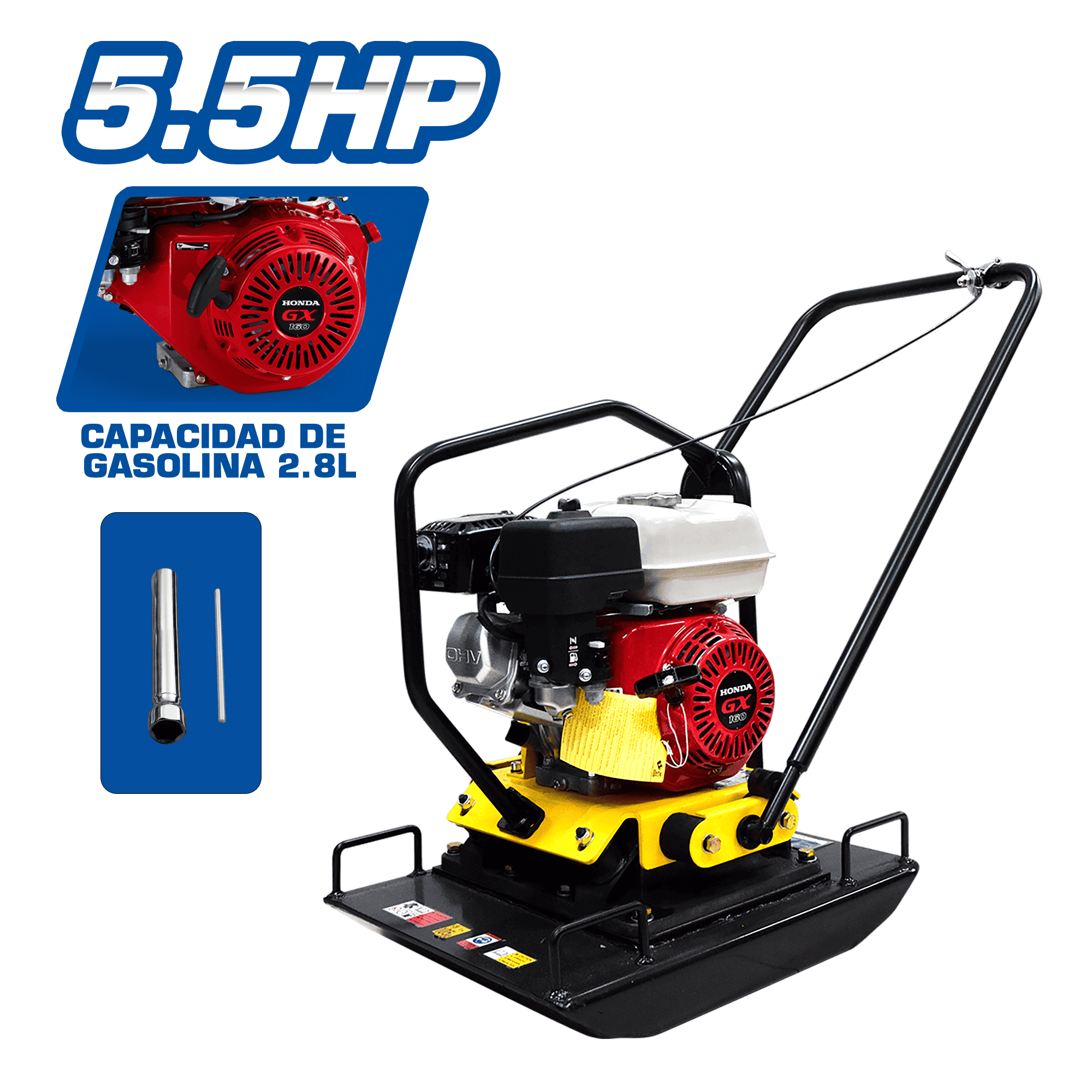 COMPACTADOR 5.5HP C/MOTOR HONDA GX160