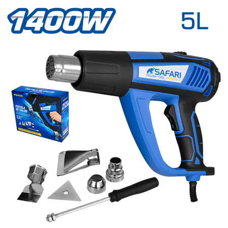 PISTOLA DE CALOR 220V 2000W MALETIN T:350/600ºC 300/500L/MIN