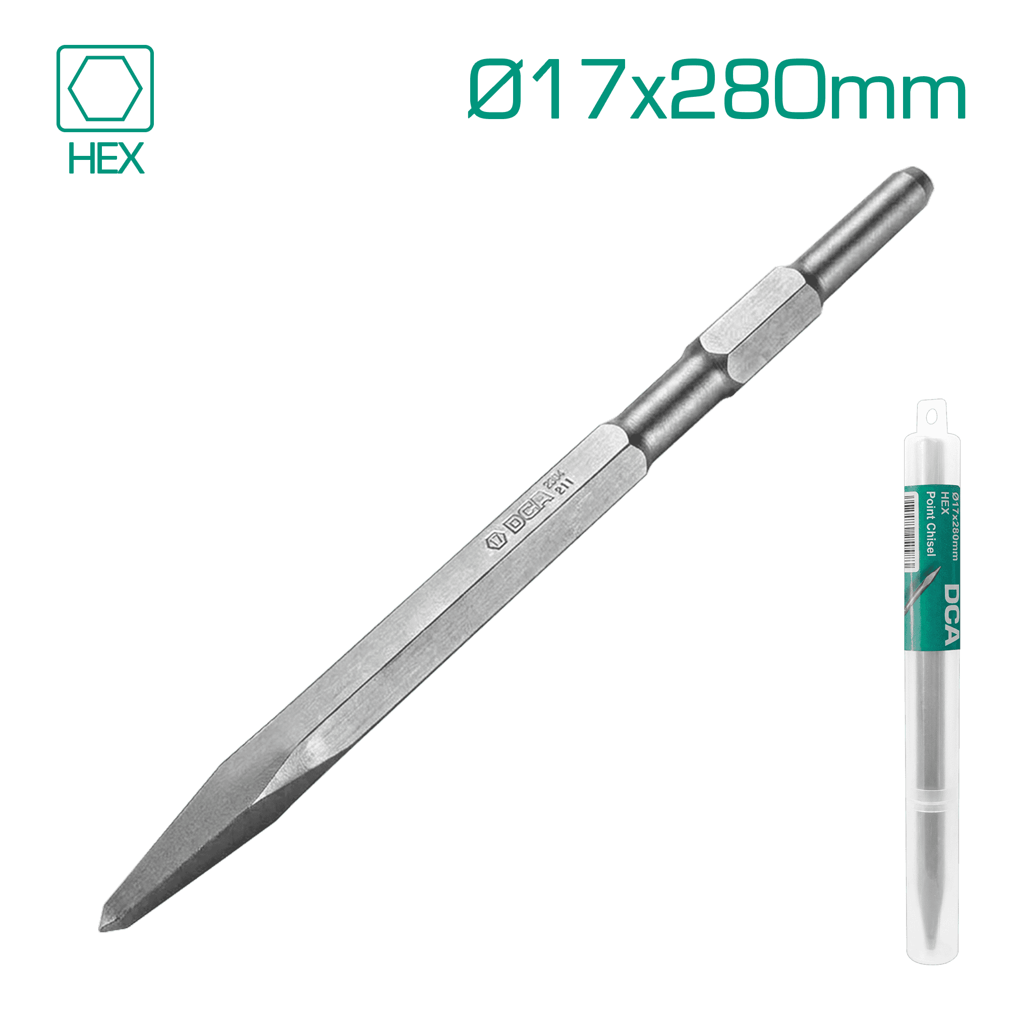CINCEL SDS HEX 17X280 PUNTA