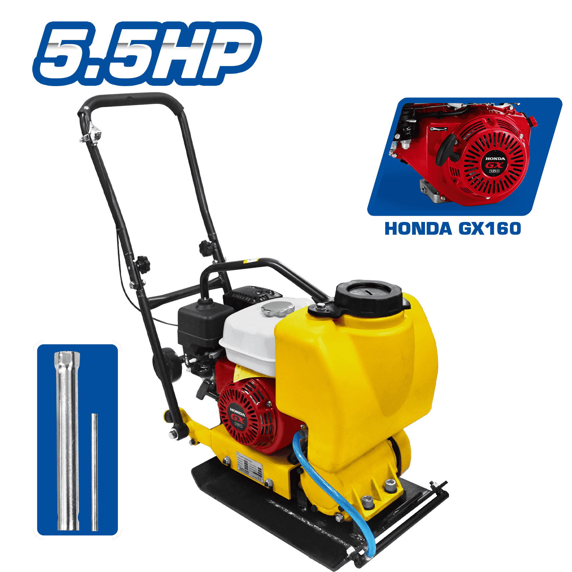 COMPACTADOR 5.5HP 61KG 10.5KN C/MOTOR HONDA GX160