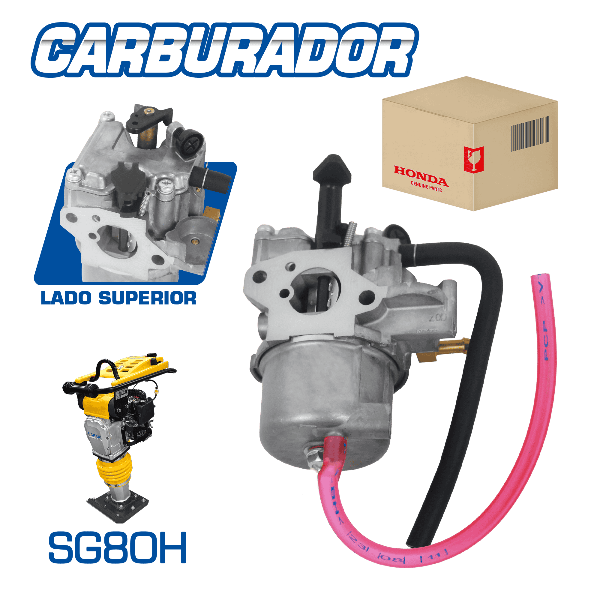 CARBURADOR P/SG80H MOTOR GXR120 HONDA ORIGINAL