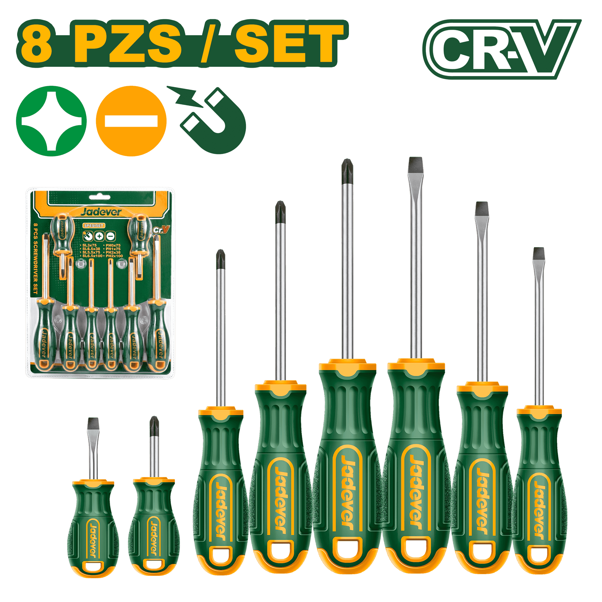 SET DE DESTORNILLADORES CR-V 8PS
