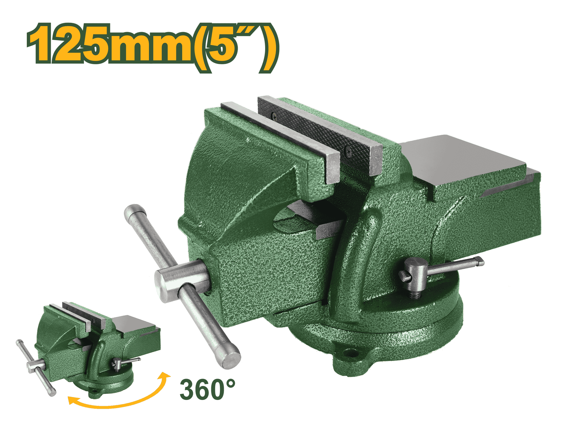 TORNILLO DE BANCO 5" HIERRO BASE GIRATORIA