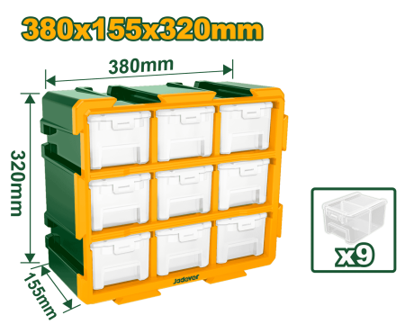 CAJA ORGANIZADORA MODULAR 9 GAVETAS