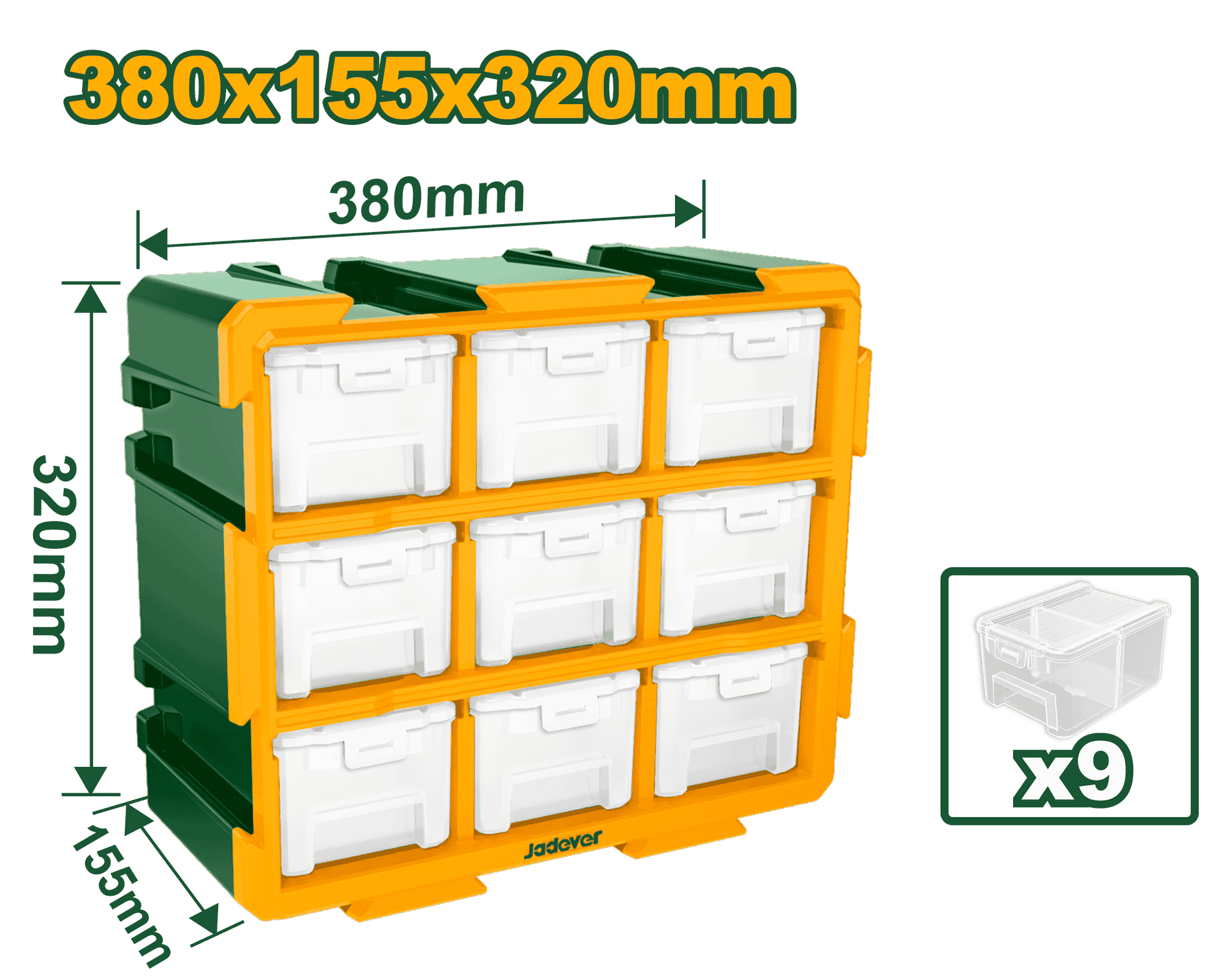 CAJA ORGANIZADORA MODULAR 9 GAVETAS