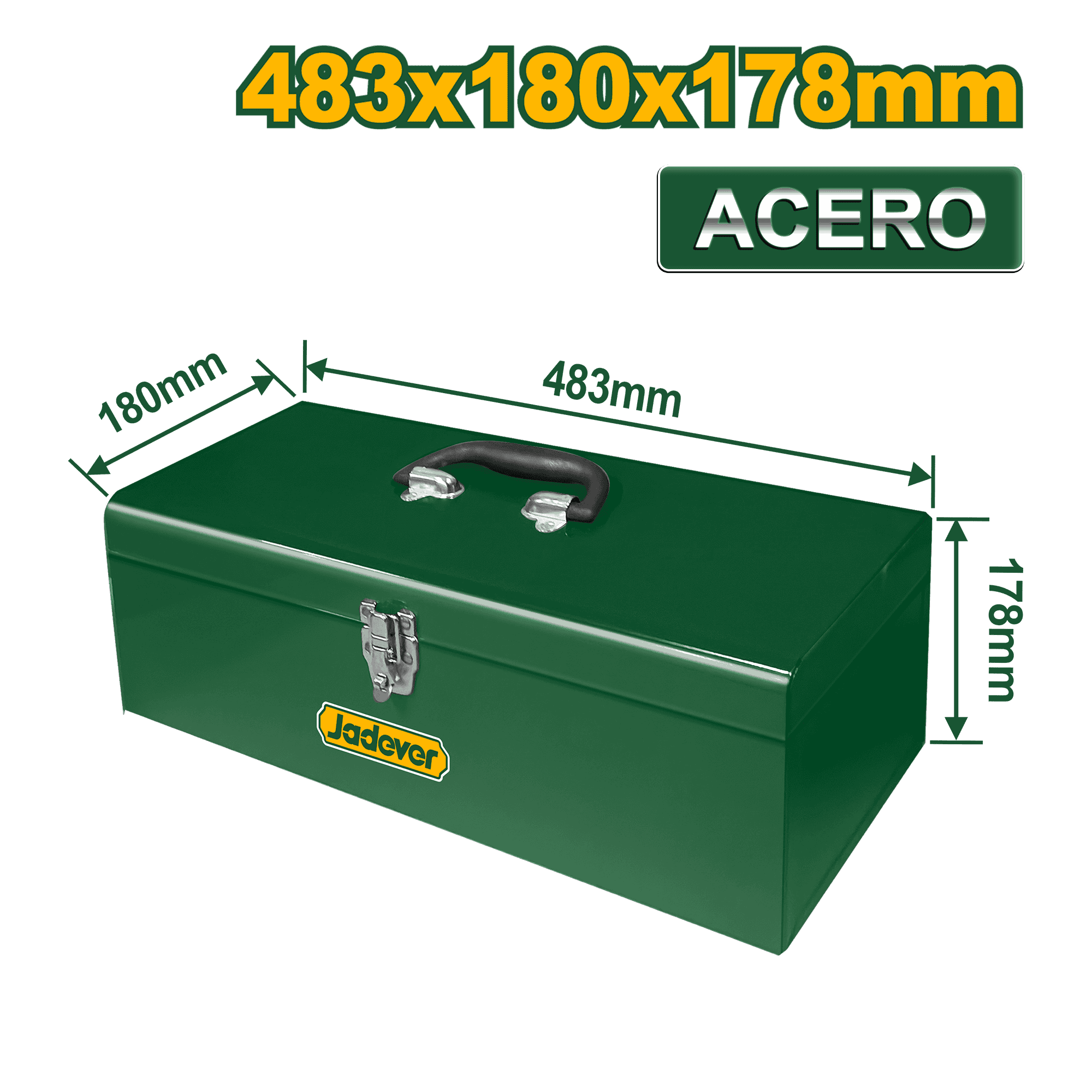CAJA DE HERRAMIENTAS DE ACERO 483X180X178MM