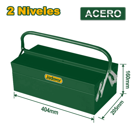 CAJA DE HERRAMIENTAS DE ACERO 404X205X160MM