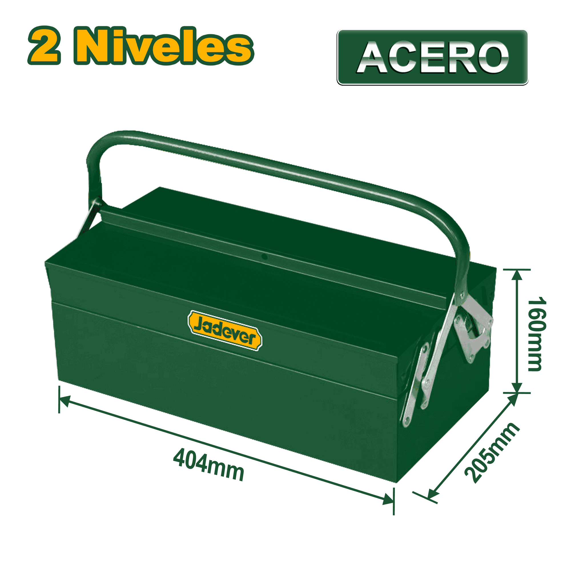 CAJA DE HERRAMIENTAS DE ACERO 404X205X160MM