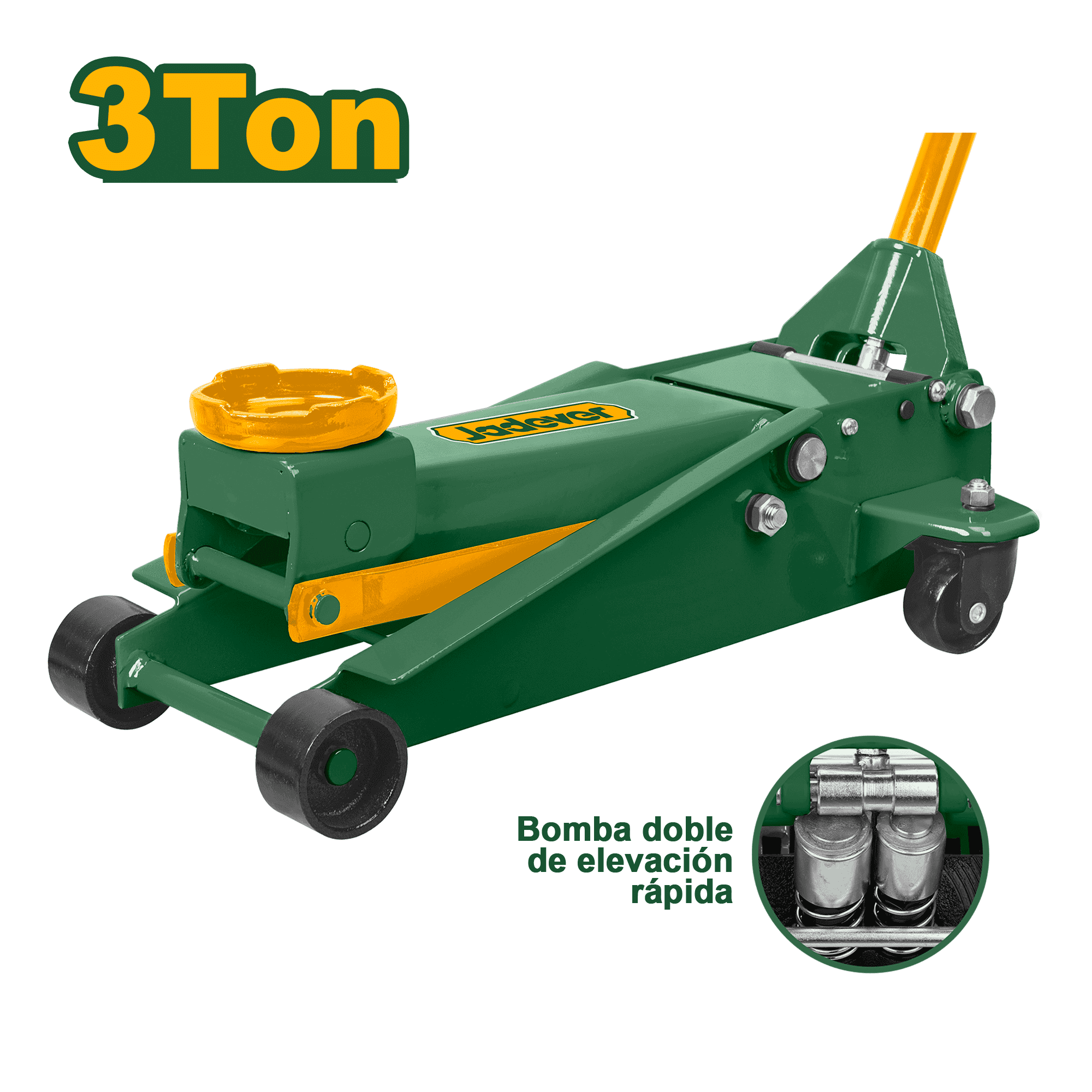 GATA LAGARTO 3.0TON MIN:130MM MAX: 465MM DOBLE BOMBA