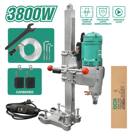TALADRO DIAMANTE 3800W 390-1100/MIN 250MM