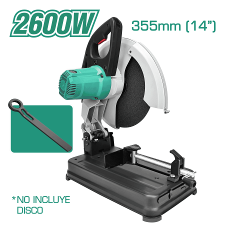 TRONZADORA 2600W 3900/MIN D:355MM 0-45º