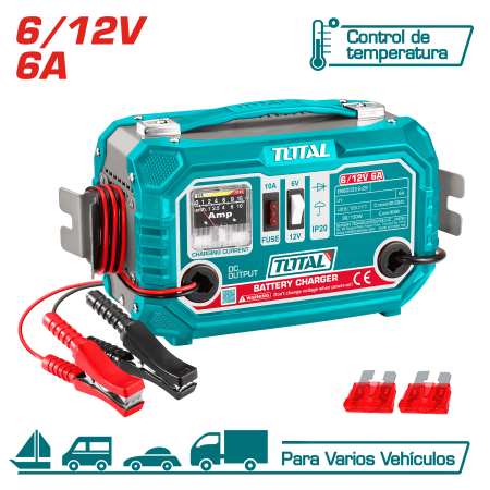 CARGADOR DE BATERIA 220V 06/12V 6A CAP:40-90AH AIS.H