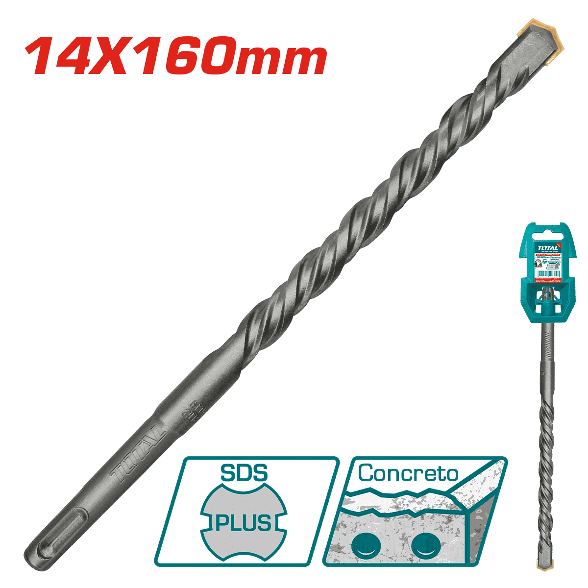 BROCA SDS PLUS 14 X 160MM INDUSTRIAL