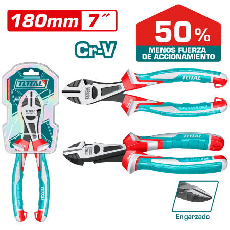 ALICATE DE FUERZA CORTE DIAGONAL HD 7''/180MM CR.V MEJ:50% INDUSTRIAL