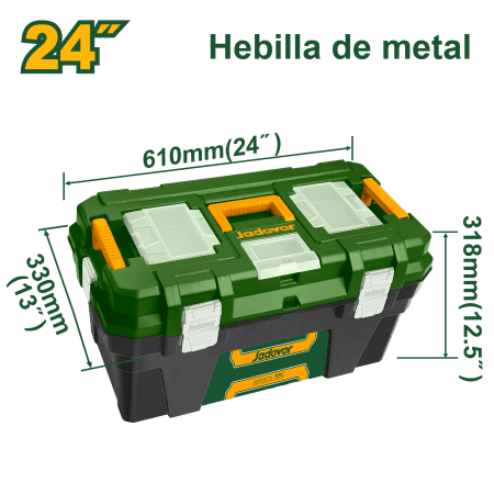 CAJA HERRAMIENTAS 24" PP 330X318X610MM HEB.MET