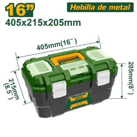 CAJA HERRAMIENTAS 16" PP 405X215X205MM HEB.MET
