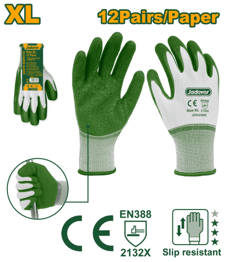 GUANTES DE TRABAJO LATEX XL (CARGA PESADA)