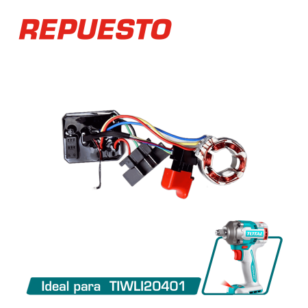 STATOR Y COMPONENTES ELECTRICOS P/LLAVE DE IMPACTO TIWLI20401