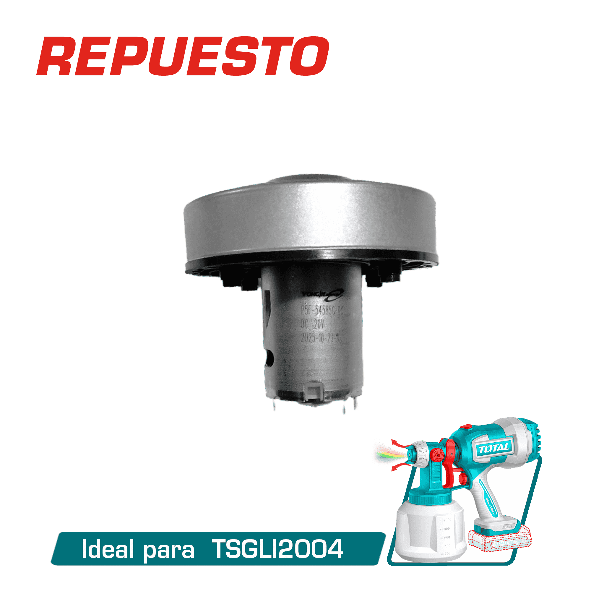 MOTOR P/PISTOLA DE PINTAR TSGLI2004