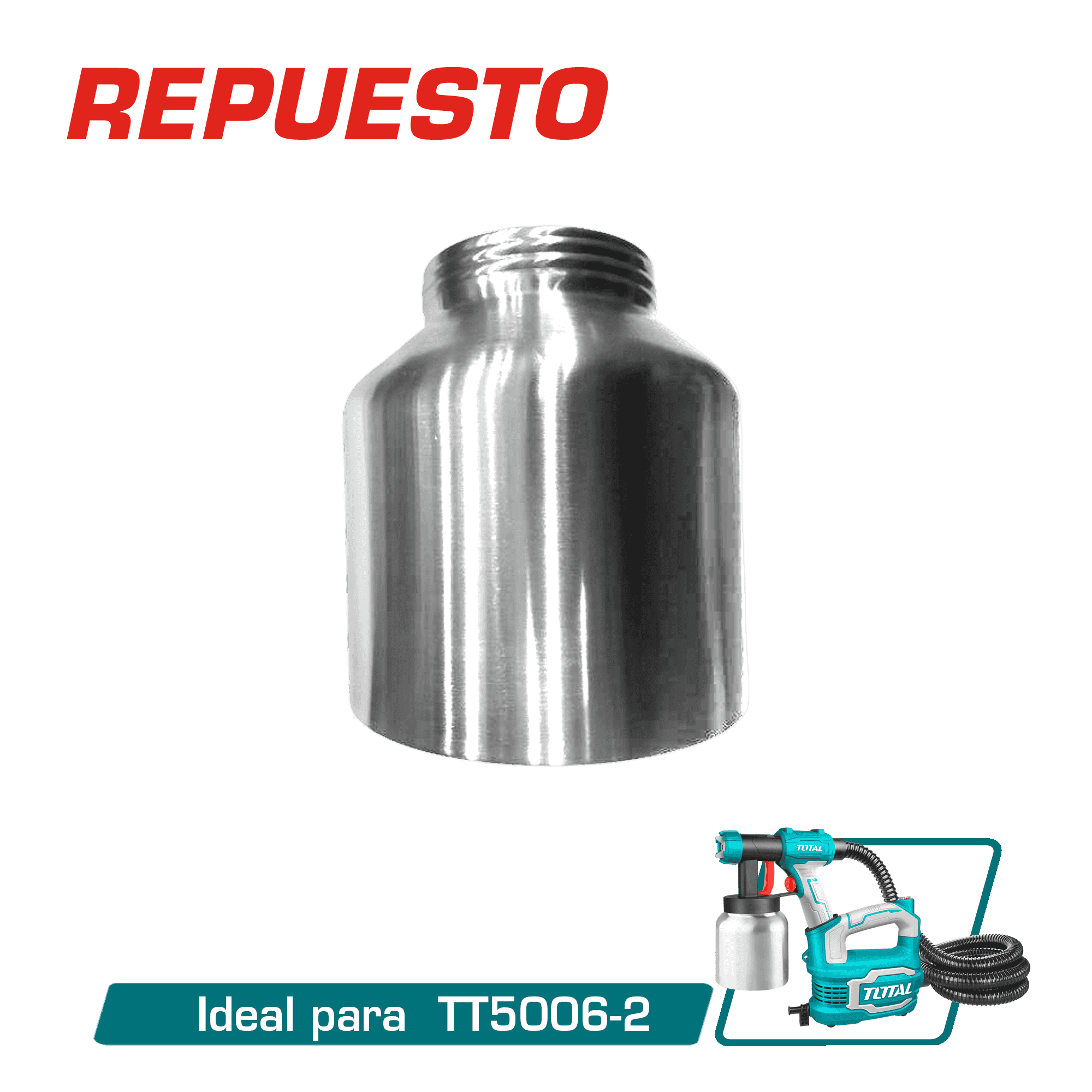 VASO METALICO P/PISTOLA DE PINTAR TT5006-2