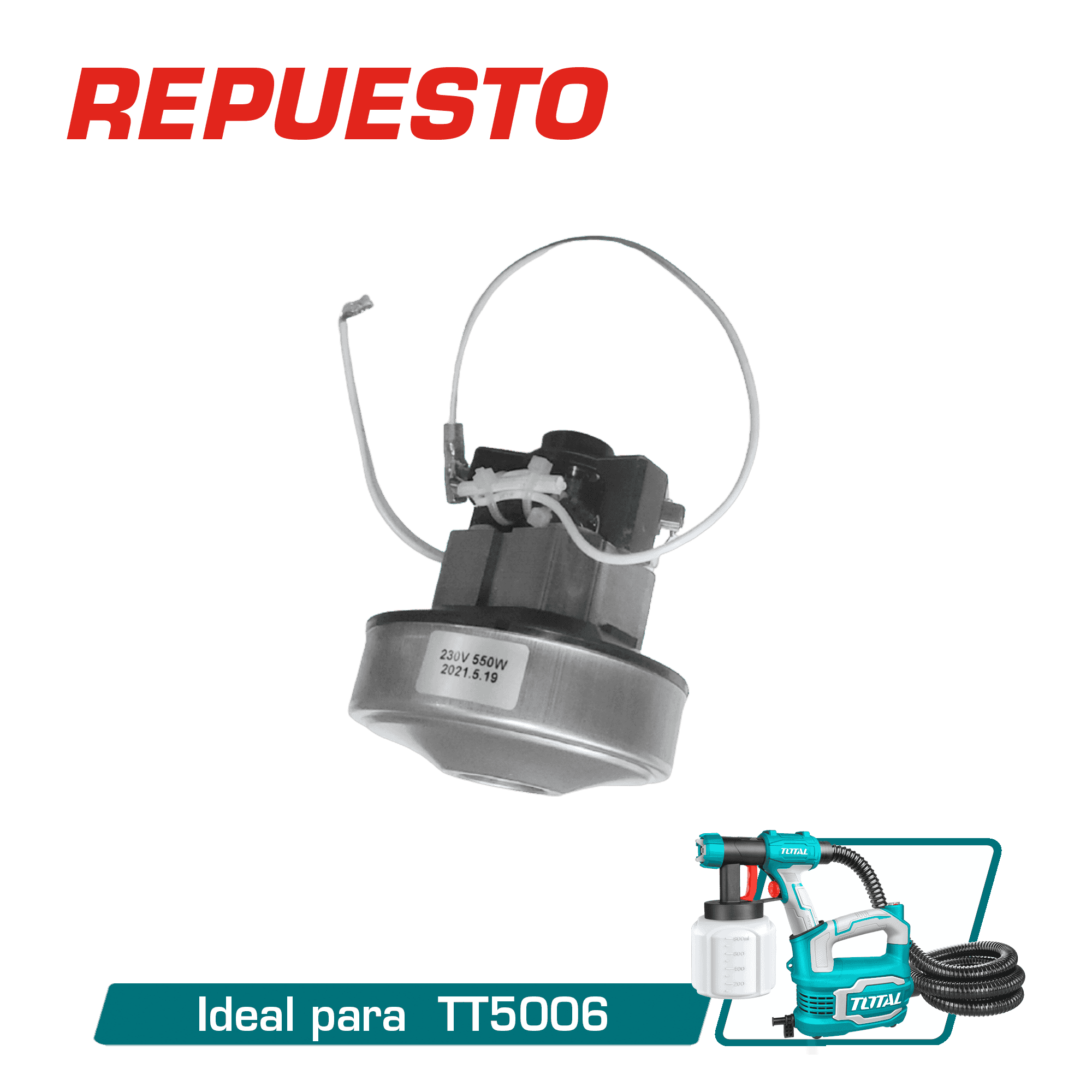 MOTOR P/PISTOLA DE PINTAR TT5006
