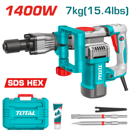 DEMOLEDOR SDS-HEX 1400W 3800BPM 20J ANTIVIBRACION (7KG) INDUSTRIAL