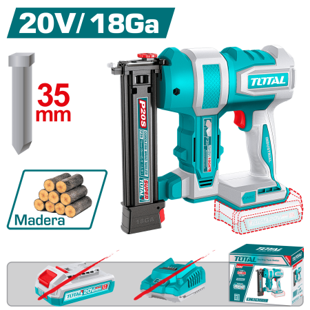 CLAVADORA INALÁMBRICA 20V F15-F35 (2C/S) +1000 CLAVOS INDUSTRIAL